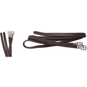 60 english equestrian tack adult padded saddle stirrup leathers 805sl03tn 60, size 60 large x 1 w, multicolor